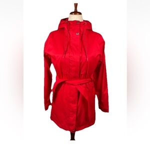 Columbia Pardon My Trench III Rain Jacket Coat Womens Size Small Red WL0164